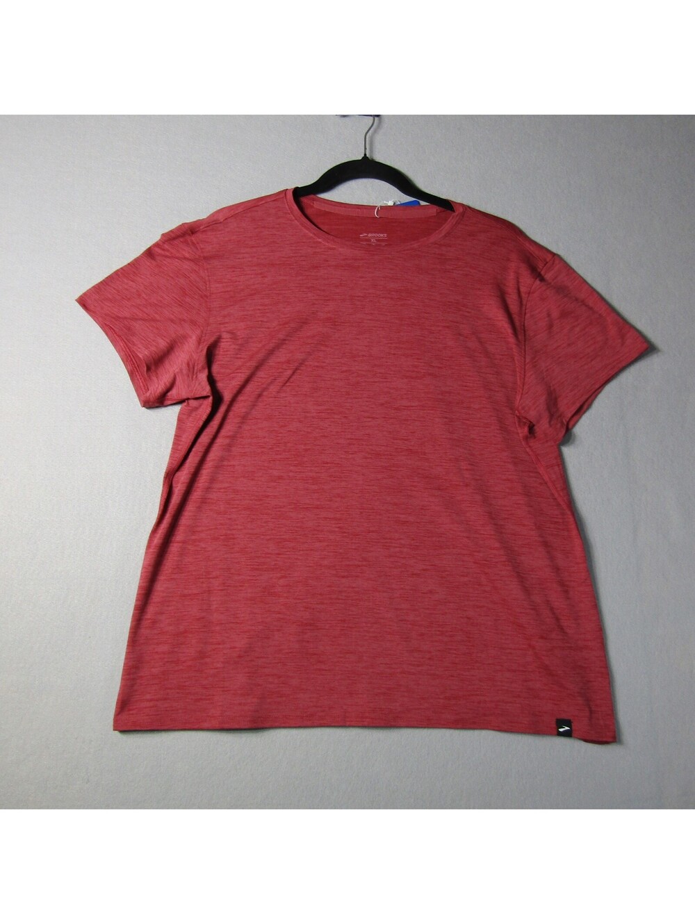 NWT Brooks Luxe Short Sleeve Shirt Women's XL Heather Earth Red